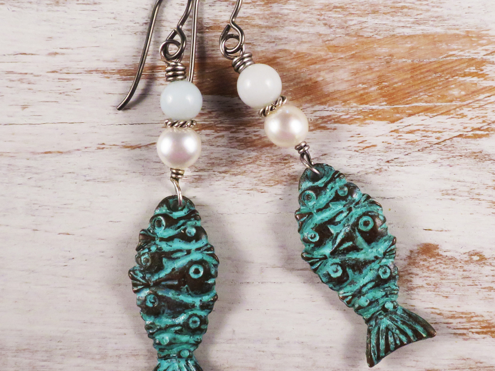 Handmade Fish Earrings Handmade Jewelry