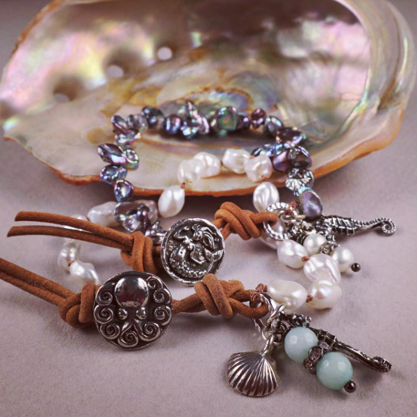 Mermaid Keishi Petal Pearl bracelet