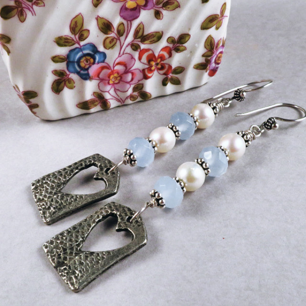 handmade heart earrings