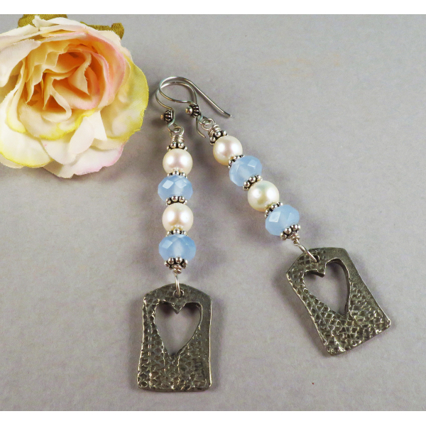 handmade heart earrings