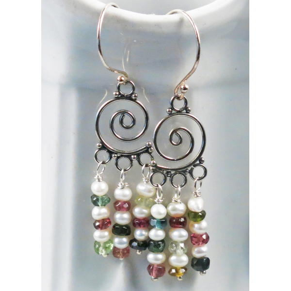 Tourmaline chandelier earrings