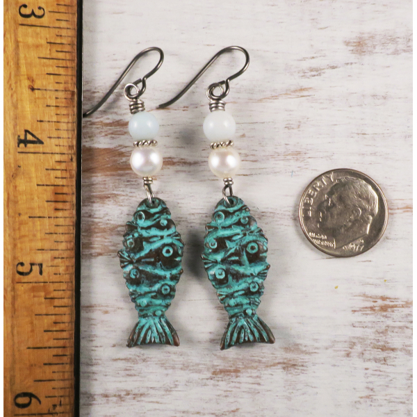 Hypoallergenic fish earrings