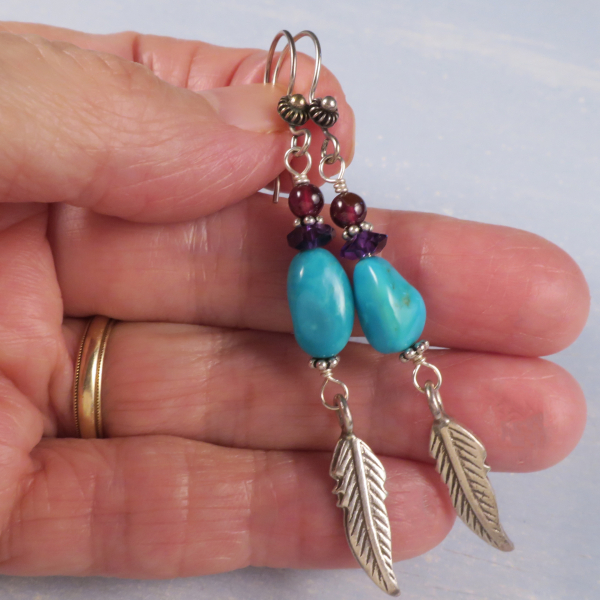 Handmade  turquoise earrings