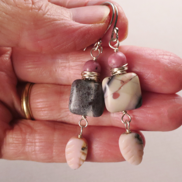 porcelain jasper earrings