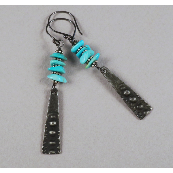 Kingman Turquoise Dangly Earrings