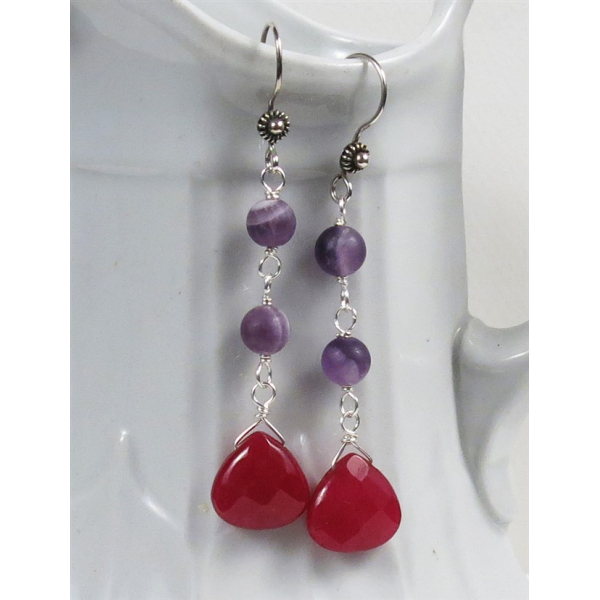 Dangly jade earrings