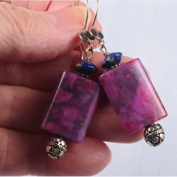 Crazy lace agate earrings