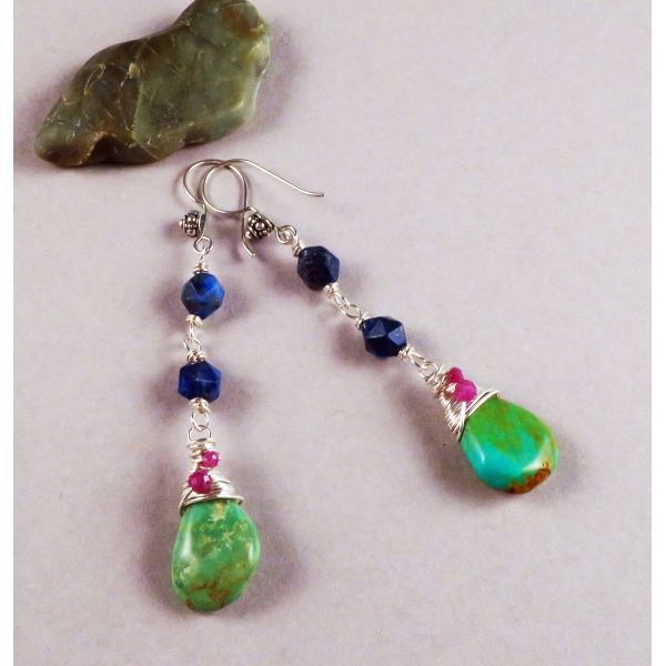 Dangly Turquoise Earrings
