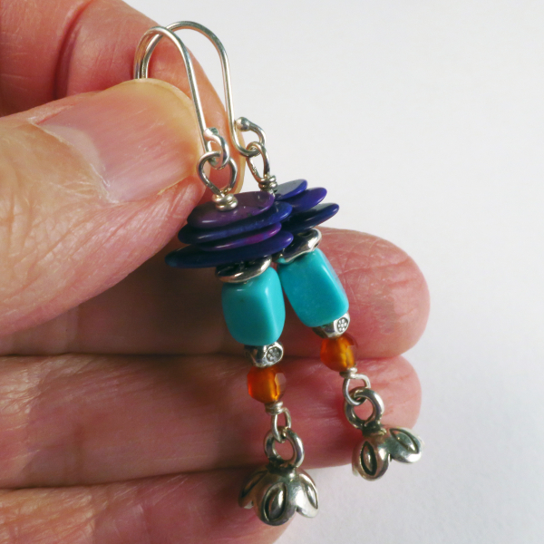 Handmade Nacozari turquoise earrings