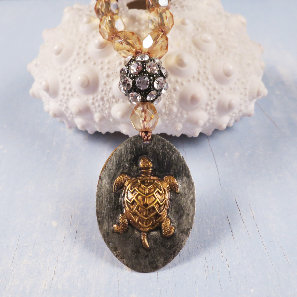 Beaded Sea turtle necklace