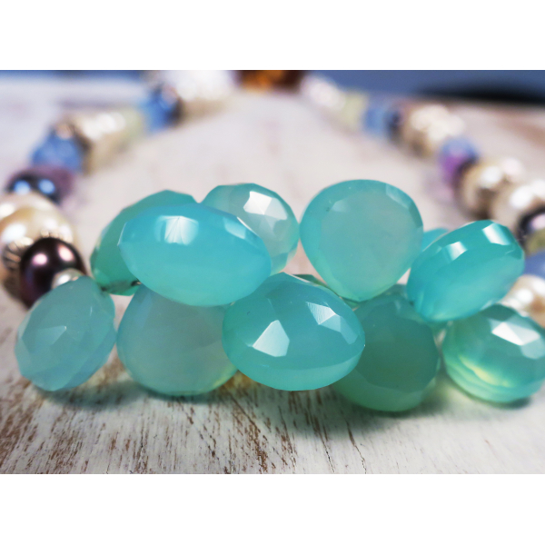 chalcedony beaded necklace