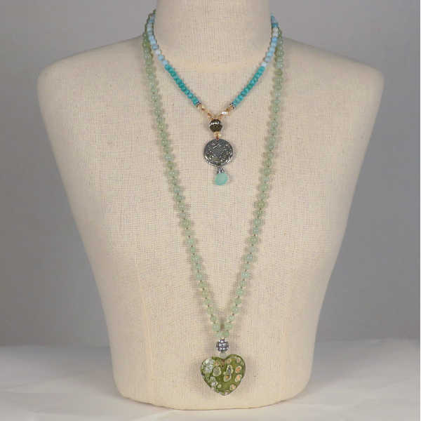 Boho rainforest jasper necklace