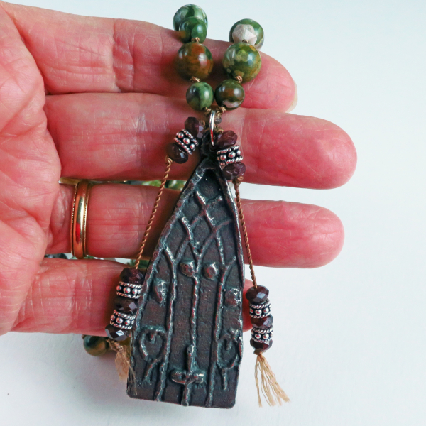 boho rainforest jasper necklace