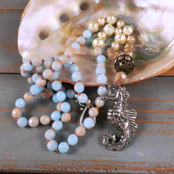 Beachy seahorse necklace