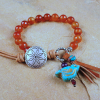 handmade boho carnelian bracelet