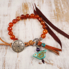 handmade boho carnelian bracelet