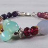 chalcedony and multi gemstone bracelet