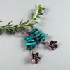 Handmade Green Fox Turquoise Earrings
