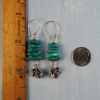 Handmade Green Fox Turquoise Earrings