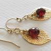 Handmade Mozambique Garnet earrings