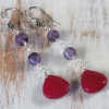 handmade jade and amethyst earrings jade and amethyst earrings