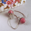 Rhodonite and Thai Silver Earrings Rhodonite earrings