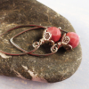 Rhodonite and Thai Silver Earrings Rhodonite earrings