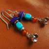 Handmade Nacozari turquoise earrings