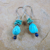 Turquoise and silver earrings