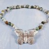 Thai Silver and Burmese Jade Necklace