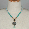 Knotted  amazonite necklace