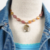 Rhodonite and Carnelian Necklace and Bracelet Rhodonite and Carnelian Necklace