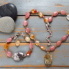 Rhodonite and Carnelian Necklace and Bracelet Rhodonite and Carnelian Necklace