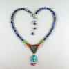 Handmade Sodalite Rustic Heart Necklace Handmade Sodalite Rustic Heart Necklace