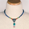 Handmade Sodalite Rustic Heart Necklace Handmade Sodalite Rustic Heart Necklace