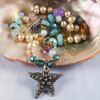 boho starfish gemstone beaded necklace boho starfish gemstone beaded necklace