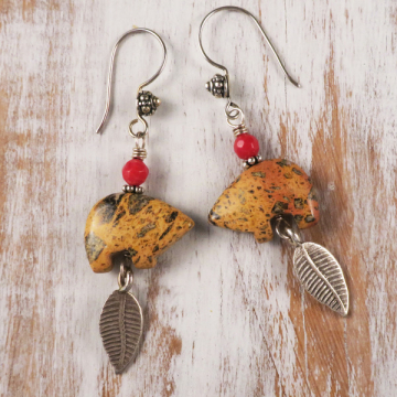 Zuni bear earrings
