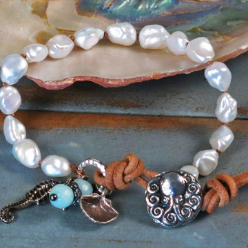 Boho pearl bracelet