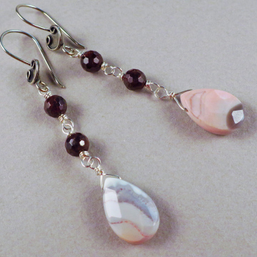 Botswana agate dangle earrings Botswana agate dangle earrings