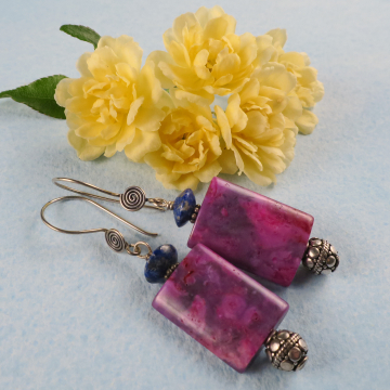 Handmade Crazy Lace Agate Earrings