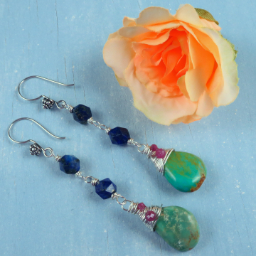 dangly hubei turquoise earrings dangly hubei turquoise earrings
