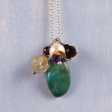 Fox Turquoise Charm Necklace Fox Turquoise Charm Necklace