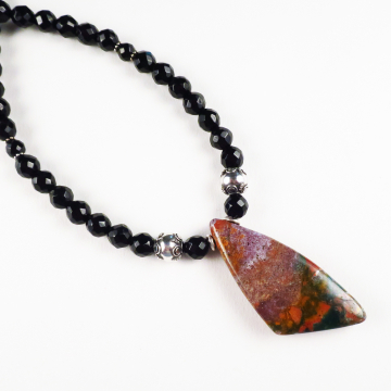onyx and ocean jasper necklace