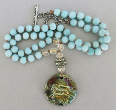 Amazonite Knotted Necklace