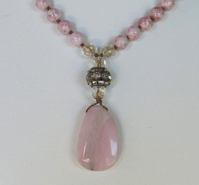 Pink Peruvian Opal Necklace