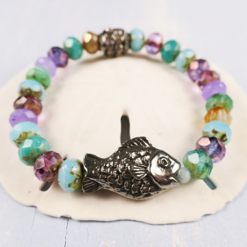 Handmade Boho Beachy Fish Bracelet Handmade Boho Beachy Fish Bracelet