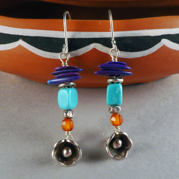 Handmade RARE Nacozari Turquoise Earrings
