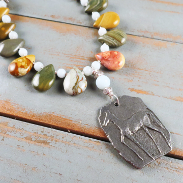 Handmade Rocky Butte Jasper Necklace (RARE)