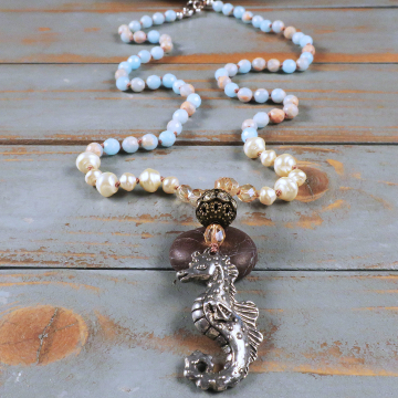 Handmade Boho Beachy Sea Horse Necklace Handmade Boho Beachy Sea Horse Necklace
