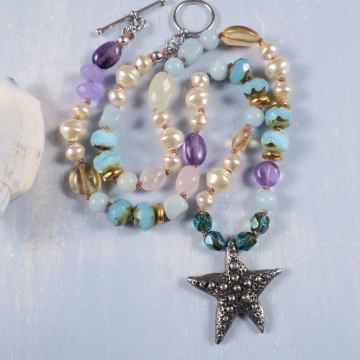 Handmade Boho Starfish Necklace